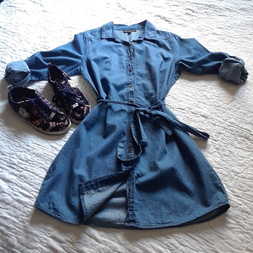 Denim shirt dress